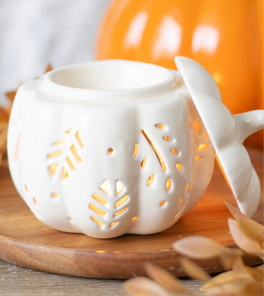 Autumn Leaves Cut Out Pumpkin Burner